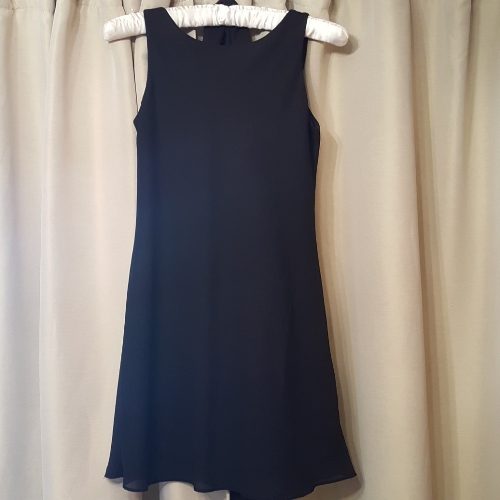 Little Black swing dress with shawl/scarf